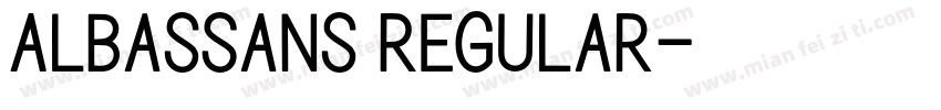 AlbasSans Regular字体转换